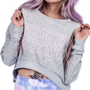 Joyrich Death Metal cropped crew sweatshirt